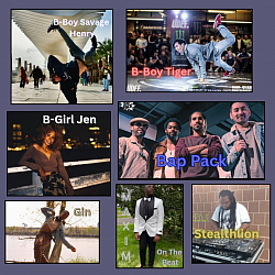 2024 Greater Hartford Festival of Jazz Performers, Bap Pack, B-girl Jen, B-Boy Savage Henry, B-Boy Tiger, Dj Stealthlion, Maxim on the Beat, Gin